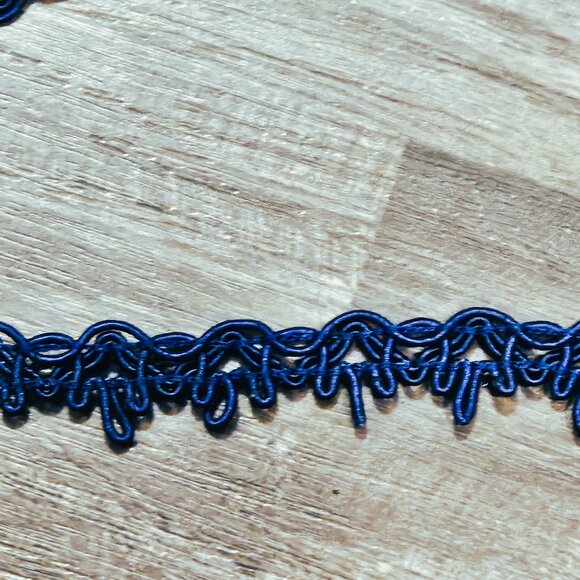 Navy Blue Gimp Braid Trim - 1/2" - 5 3/4 Yard Length - Picture 1 of 4